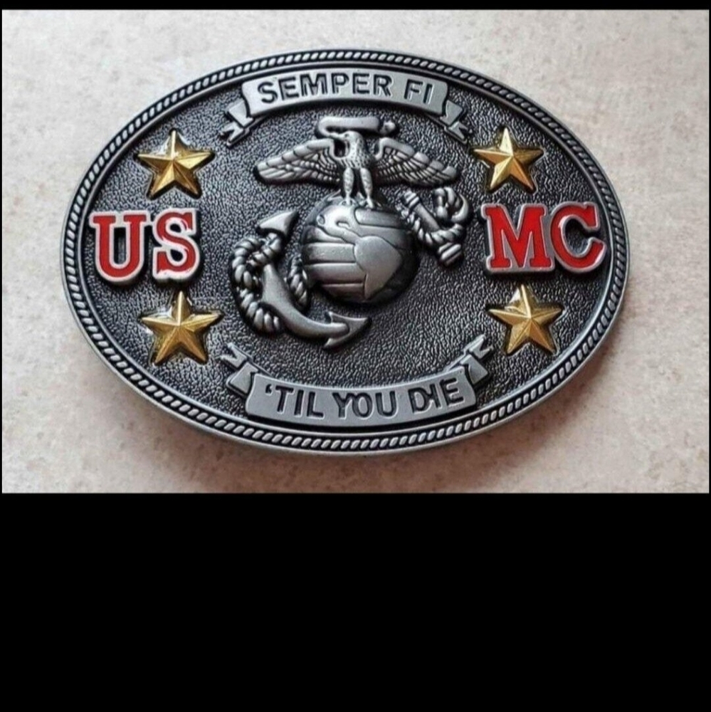 Department Of Navy United States Marine Corps USMC belt buckle approx 4".Other U
